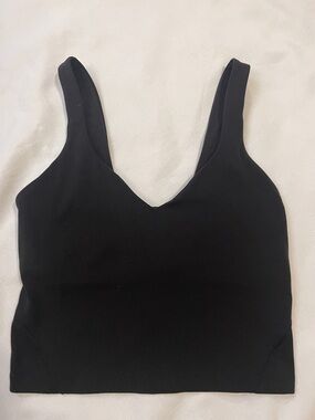 lululemon athletica Black Athletic Crop Top w/o pads